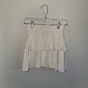 Princess Polly Cream Tiered Skirt